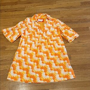 Anthropologie Yellow and Orange Dress